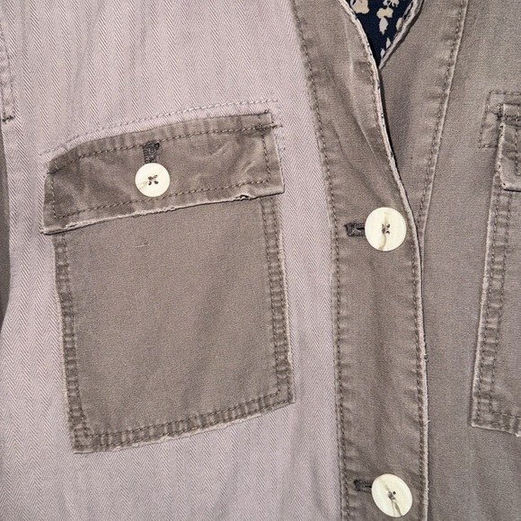 Free People jacket apollo utility patchwork shacket lilac skies we the free XS - Picture 5 of 11